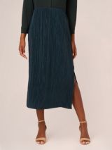 Adrianna Papell Solid Plisse Pull On Tube Skirt Teal at John