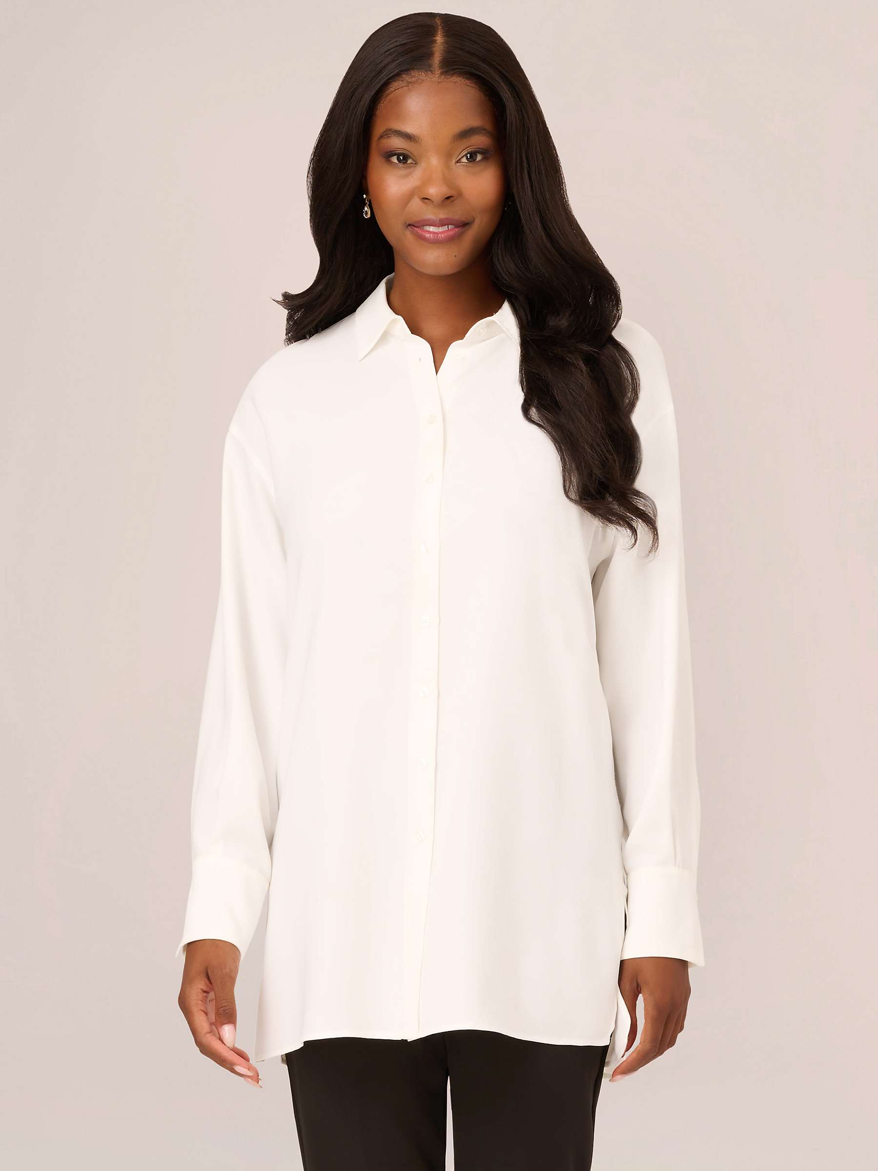 Buy Adrianna Papell Solid Button Front Shirt Online at johnlewis.com