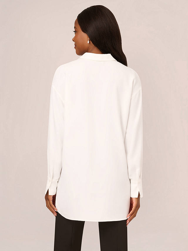 Adrianna Papell Solid Button Front Shirt, Ivory
