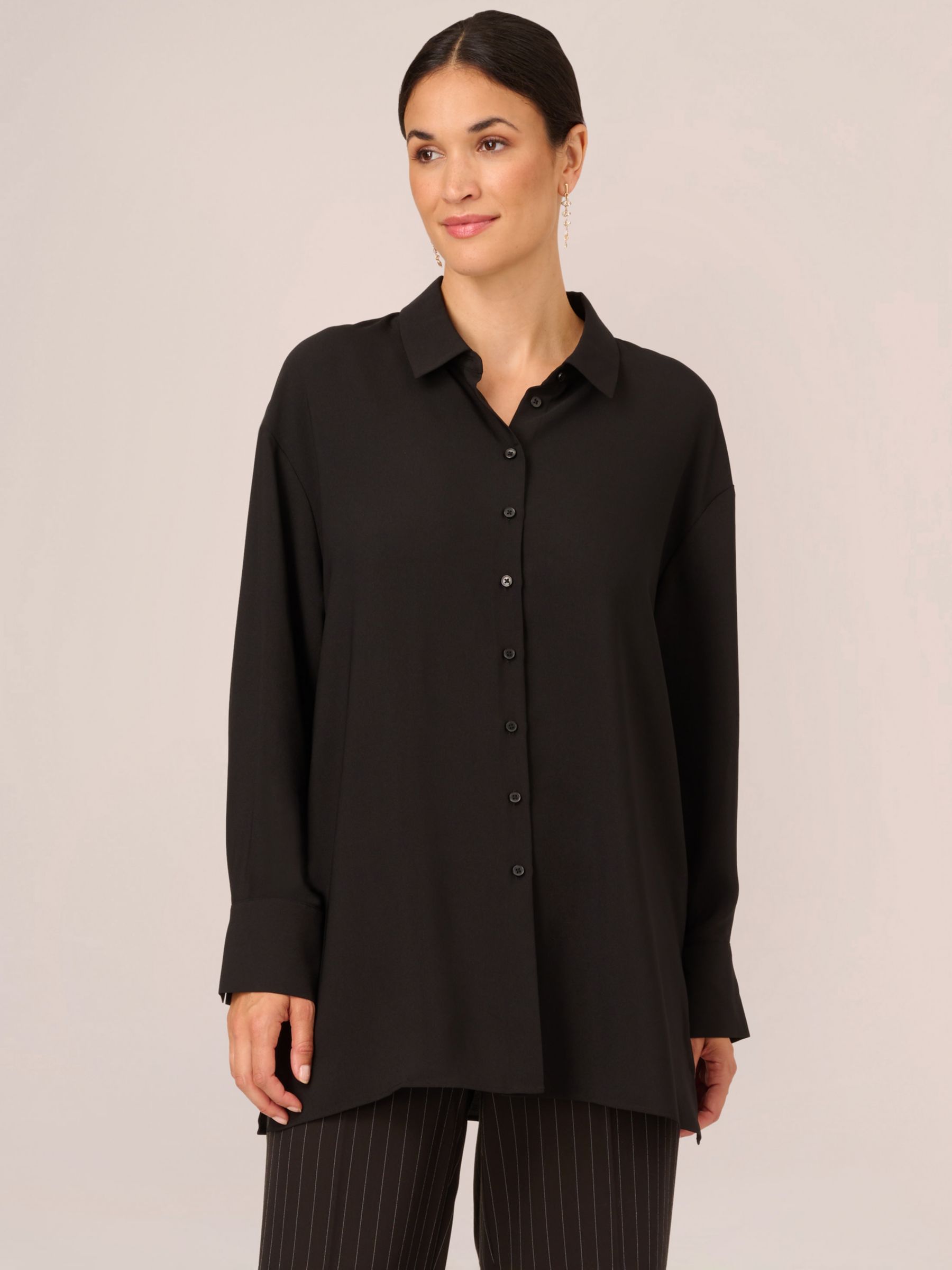 Adrianna Papell Solid Button Front Shirt