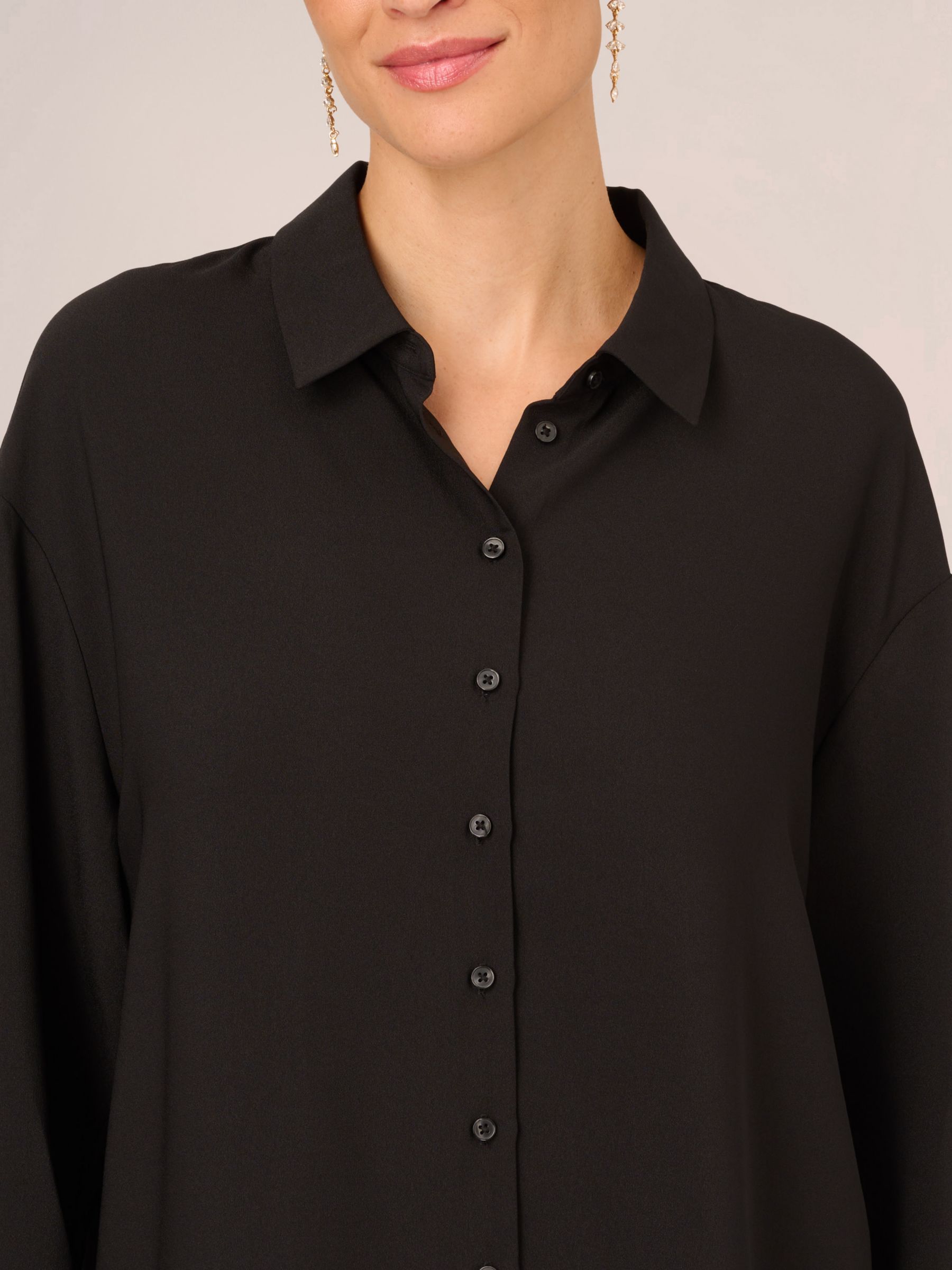 Adrianna Papell Solid Button Front Shirt