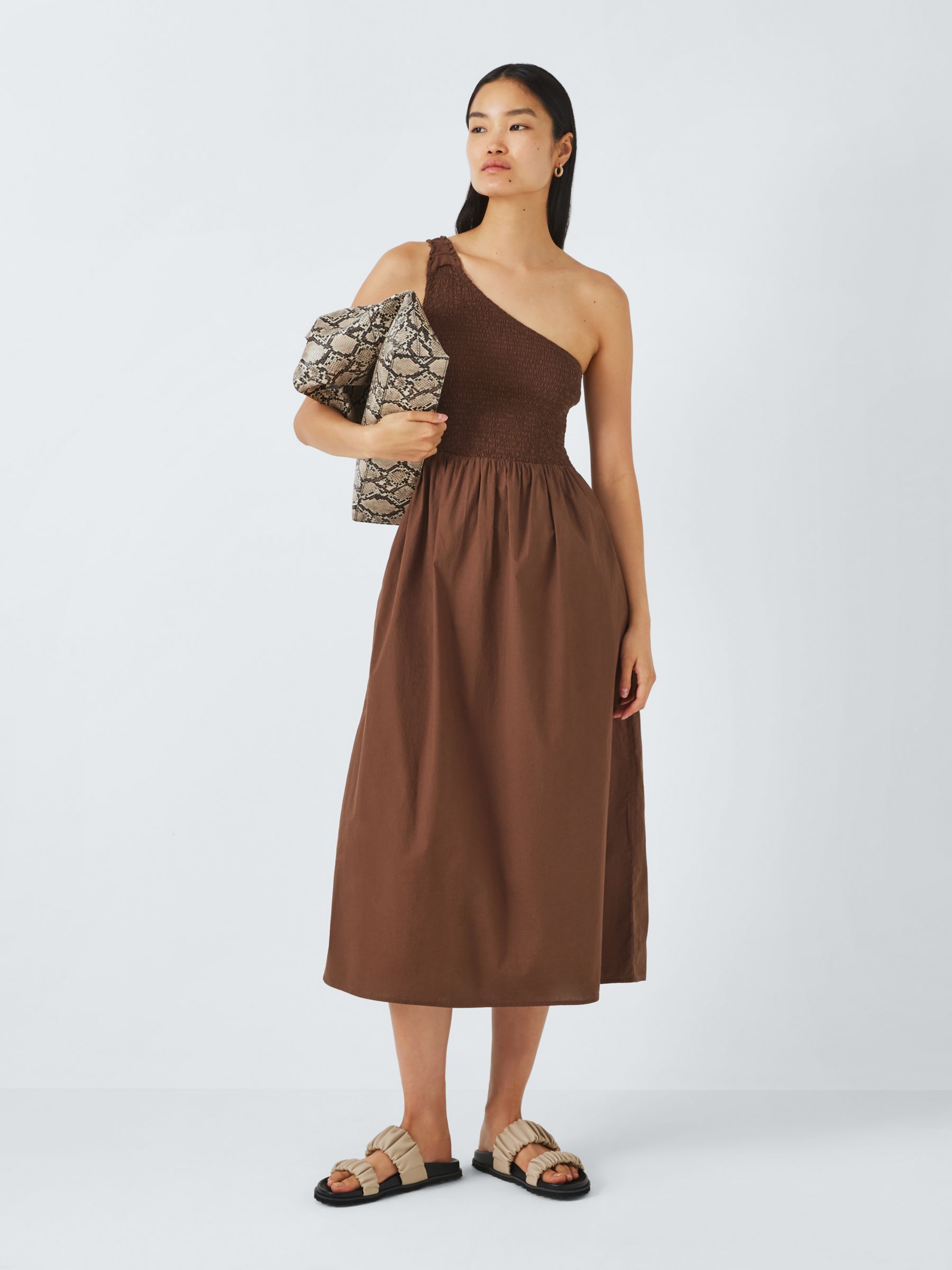 Buy John Lewis ANYDAY Shirred Bodice Asymmetric Dress Online at johnlewis.com