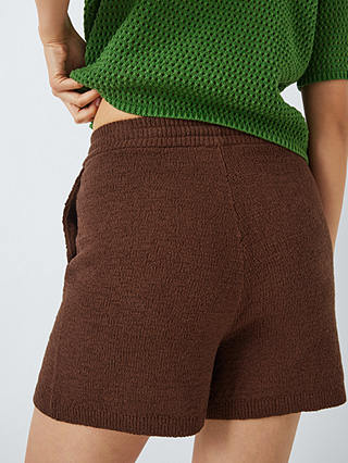 John Lewis ANYDAY Knitted Shorts, Brown