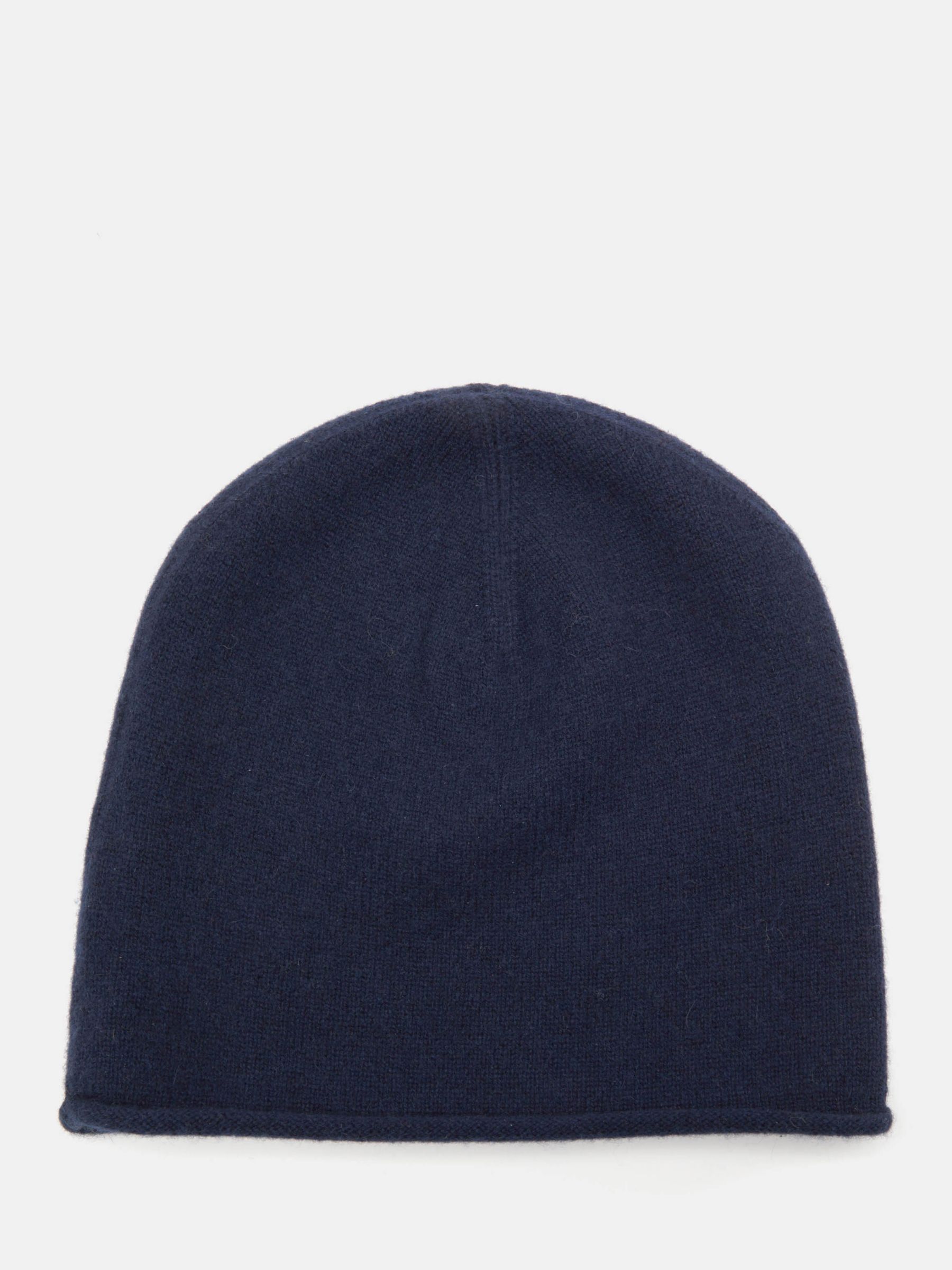 HUSH Cashmere Beanie Hat, Deep Navy, One Size