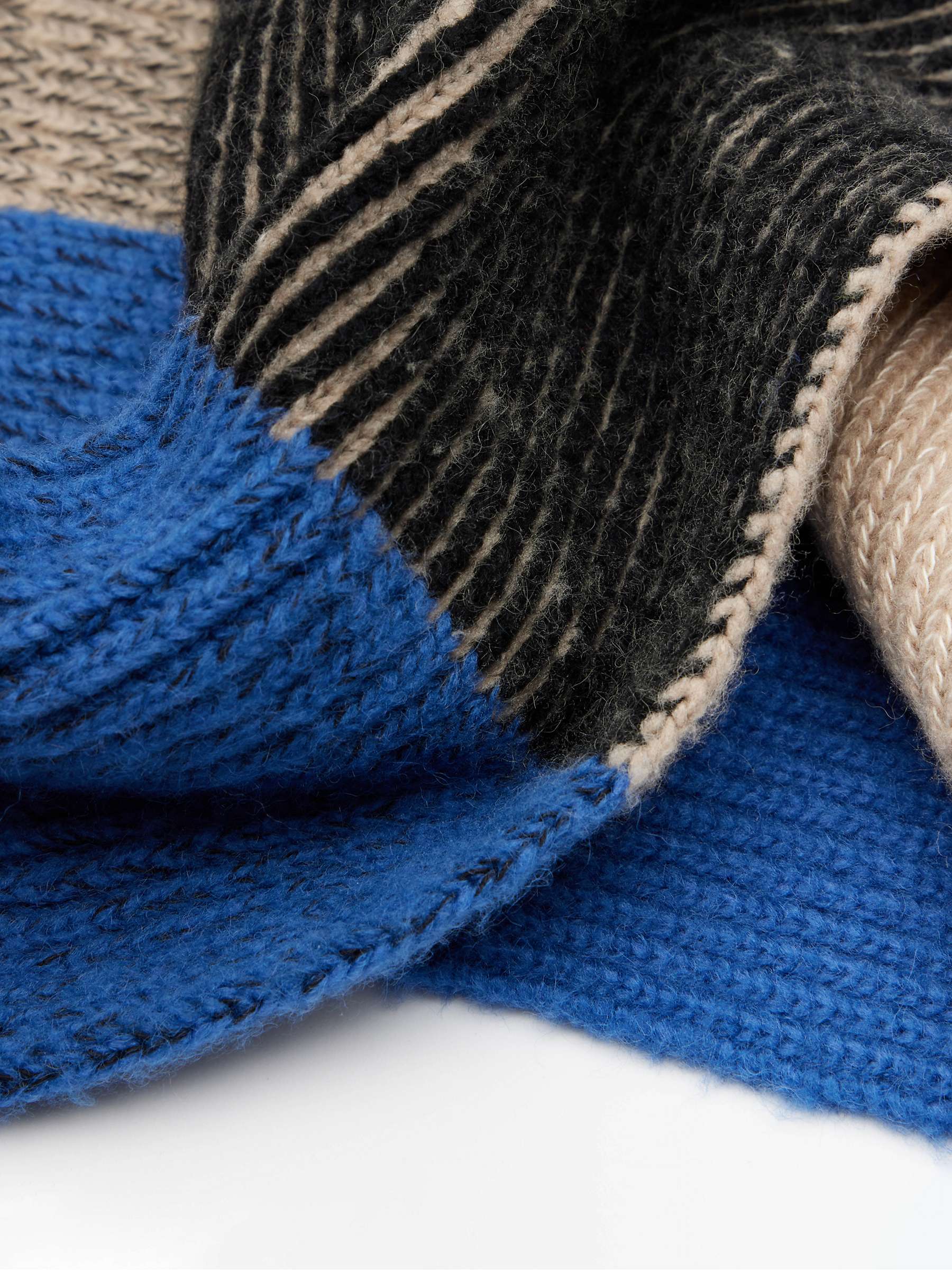Buy HUSH Margo Knitted Colourblock Scarf, Multi Online at johnlewis.com