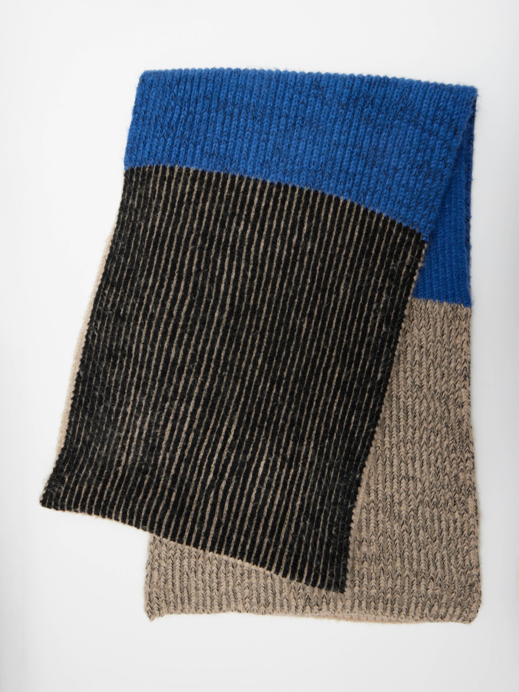 HUSH Margo Knitted Colourblock Scarf, Multi, One Size