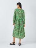 John Lewis ANYDAY Solare Print Midi Dress, Green/Multi