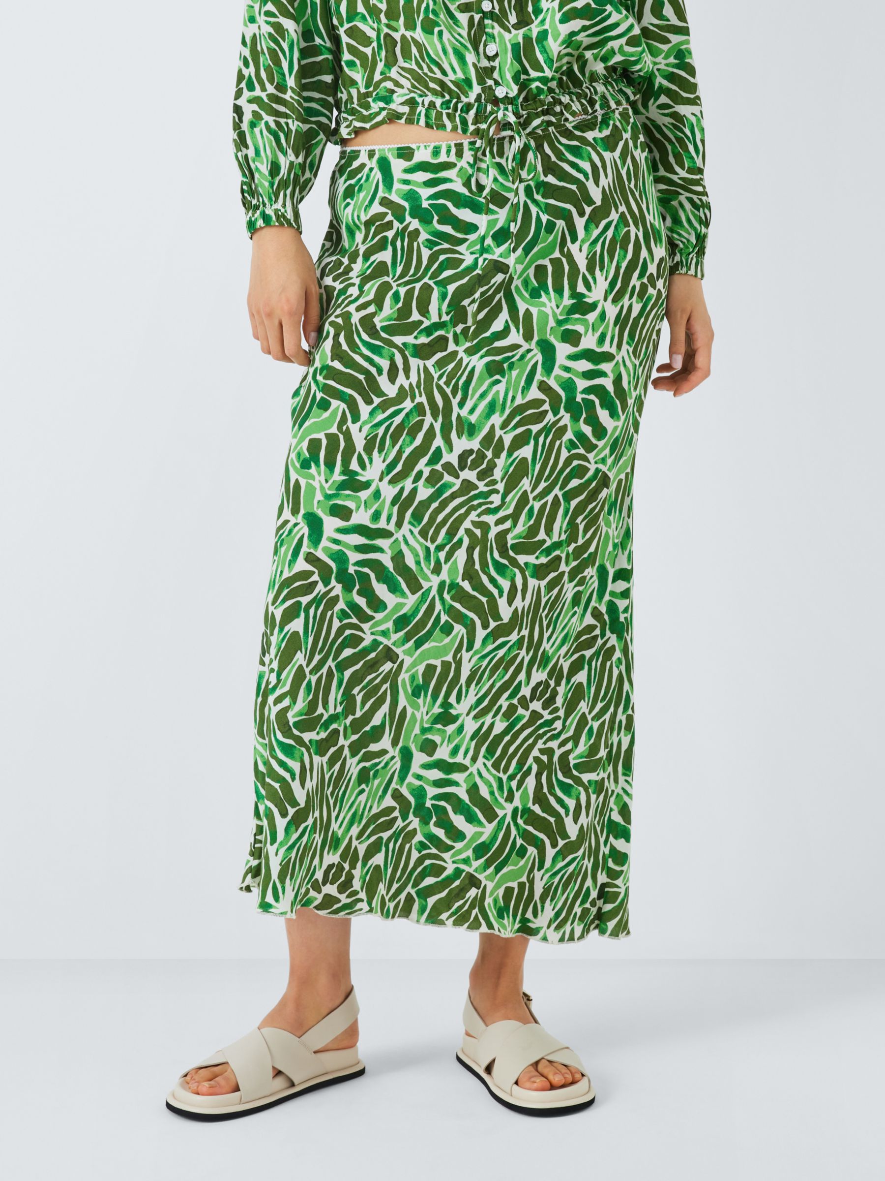 Buy John Lewis ANYDAY Solare Print Sarong Skirt, Green/Multi Online at johnlewis.com