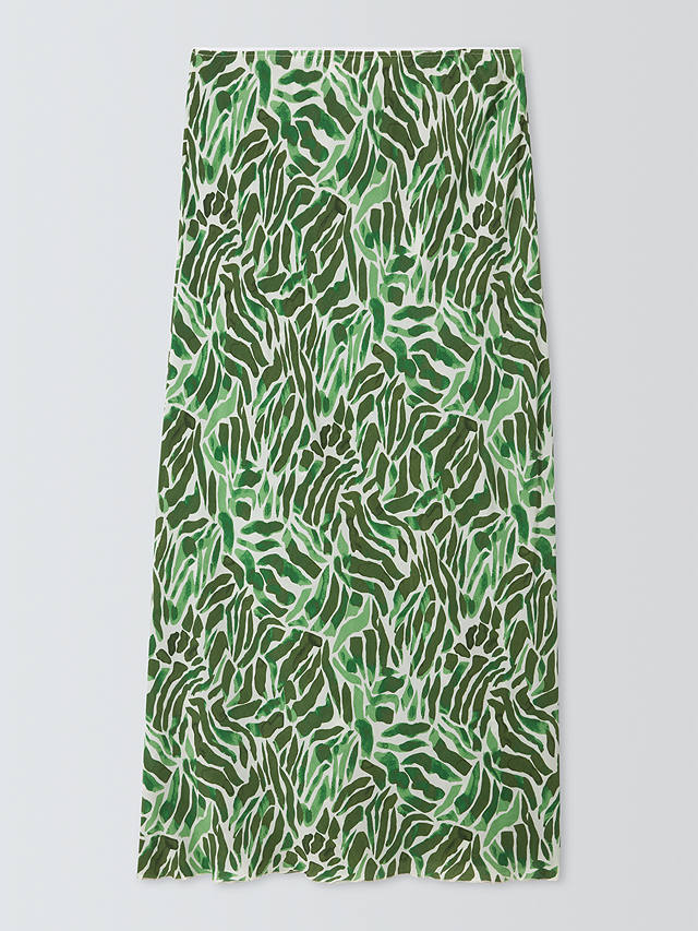 John Lewis ANYDAY Solare Print Sarong Skirt, Green/Multi