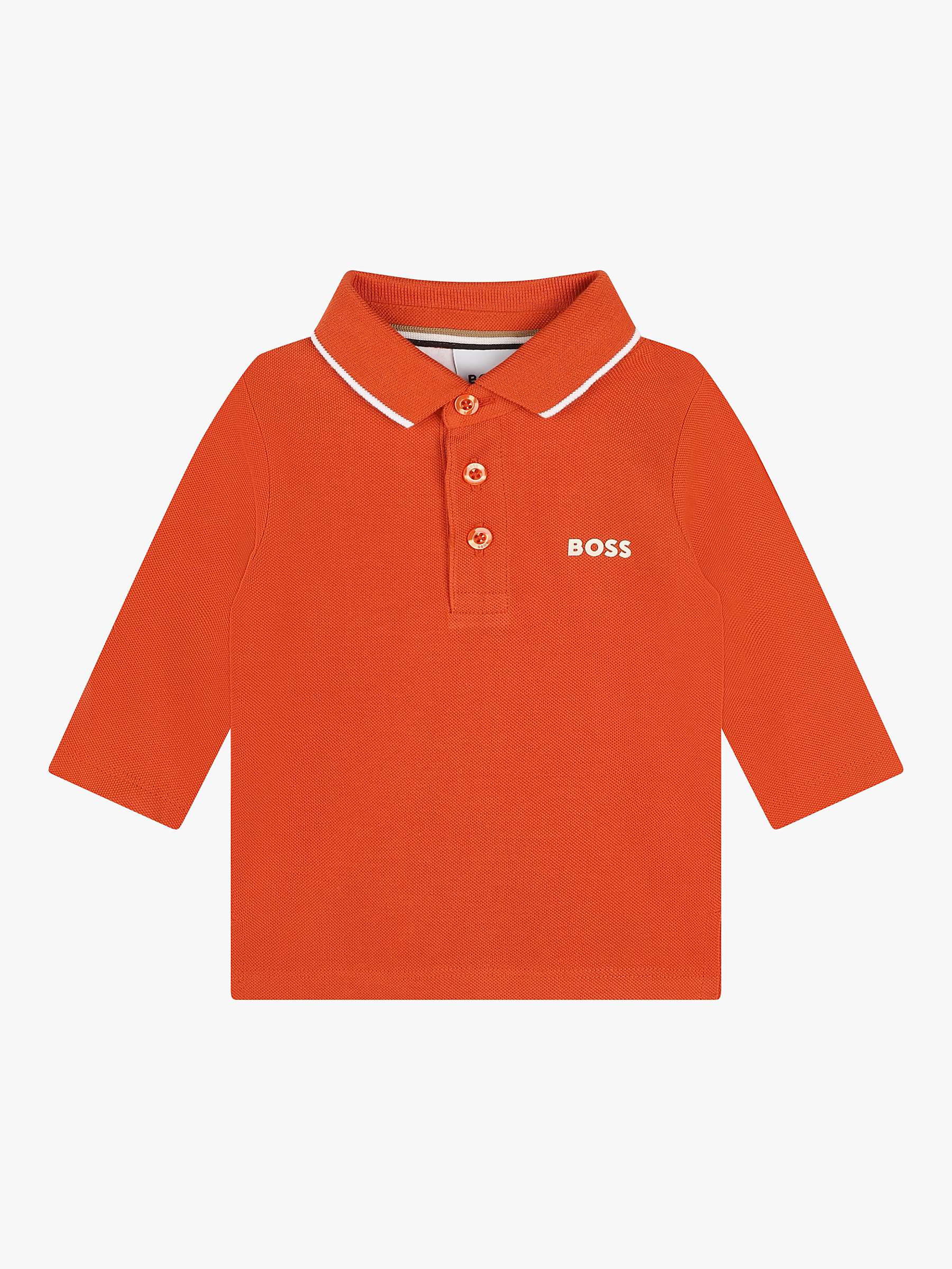 Buy BOSS Baby Logo Long Sleeve Polo Shirt Online at johnlewis.com