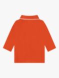 BOSS Baby Logo Long Sleeve Polo Shirt, Dark Orange