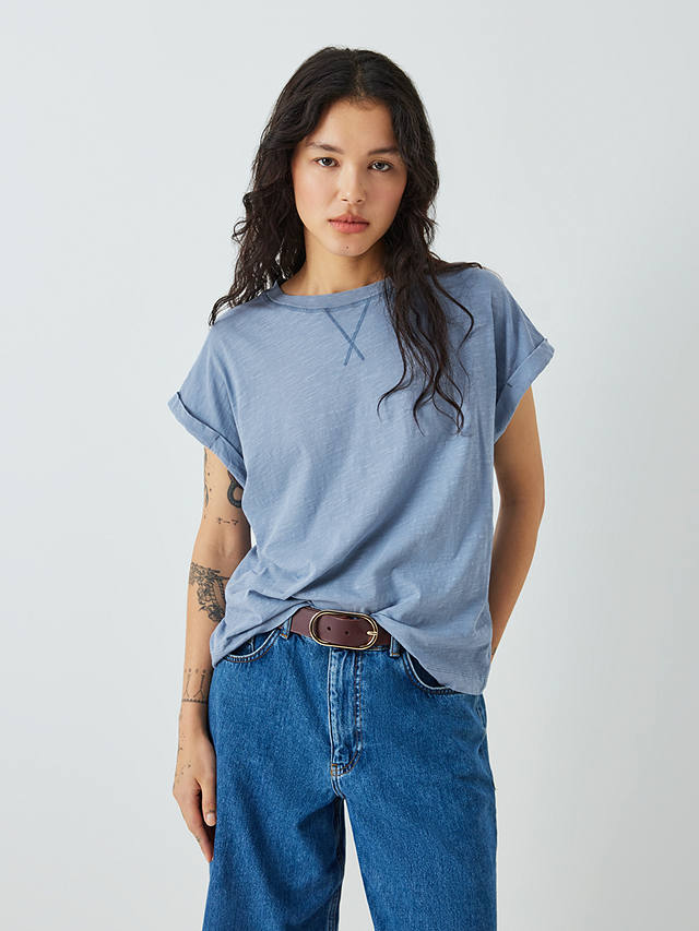 AND/OR Garment Dyed Stitch Tank T-Shirt, Soft Blue