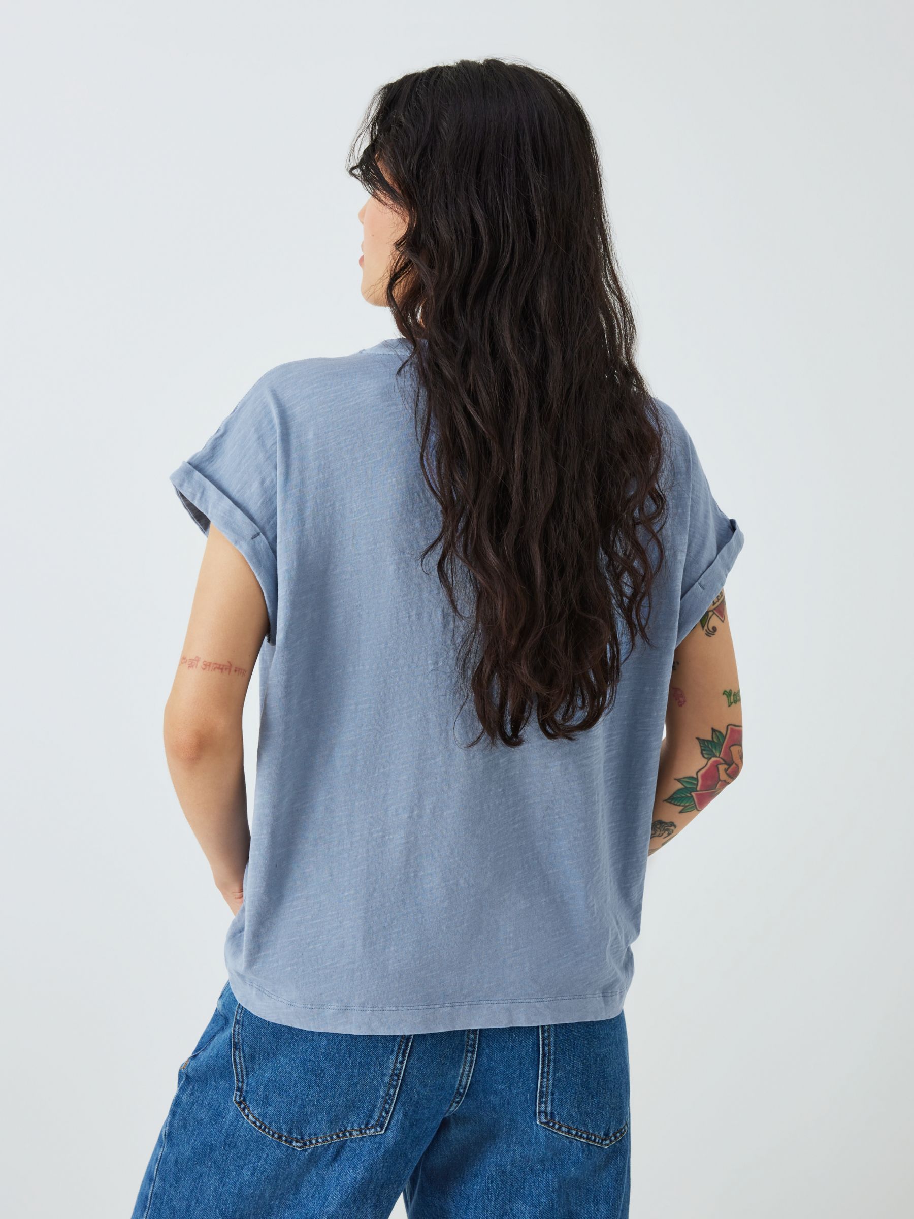 AND/OR Garment Dyed Stitch Tank T-Shirt, Soft Blue, 6