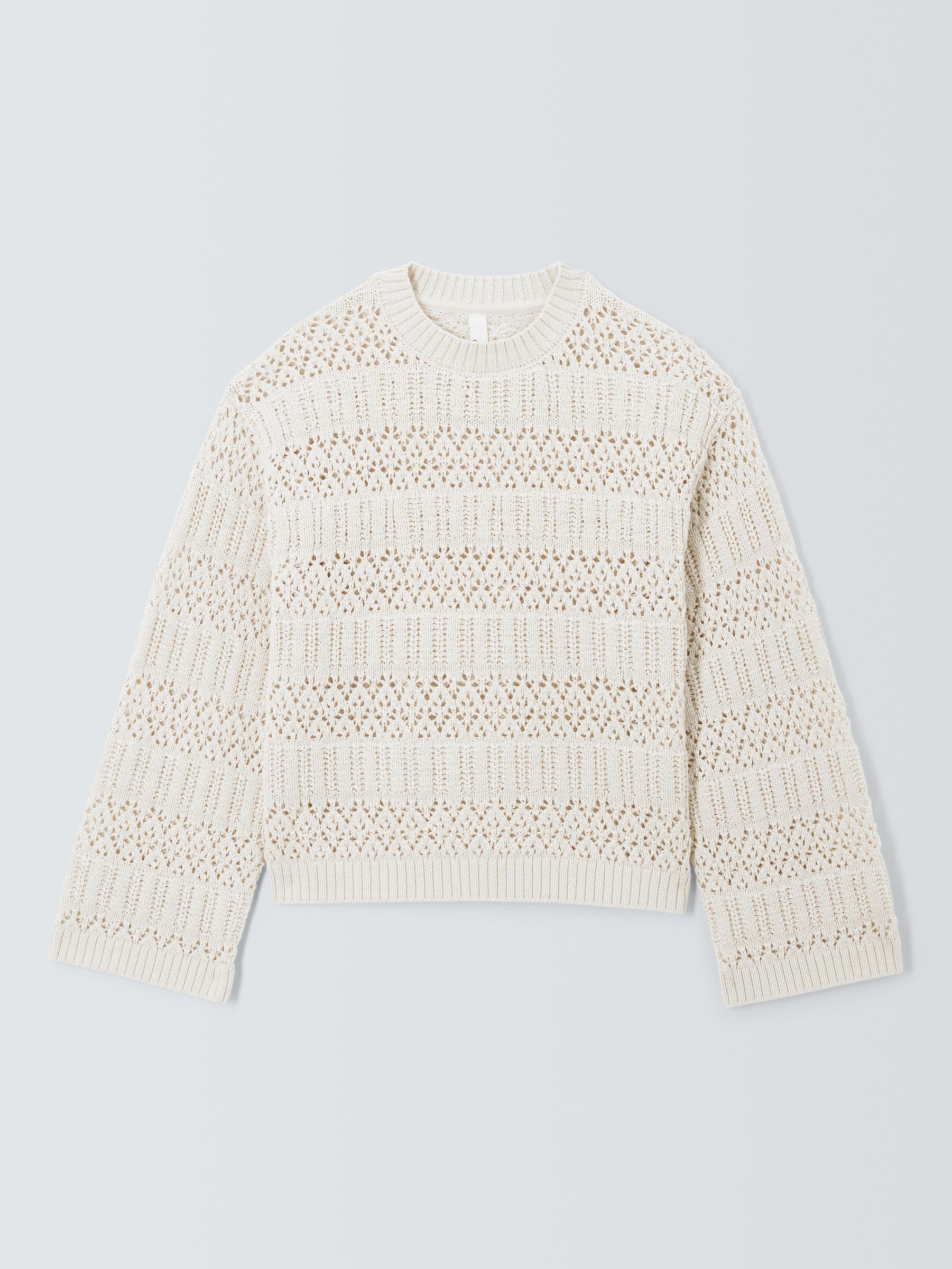 AND/OR Stevie Crochet Jumper, Cream, XS