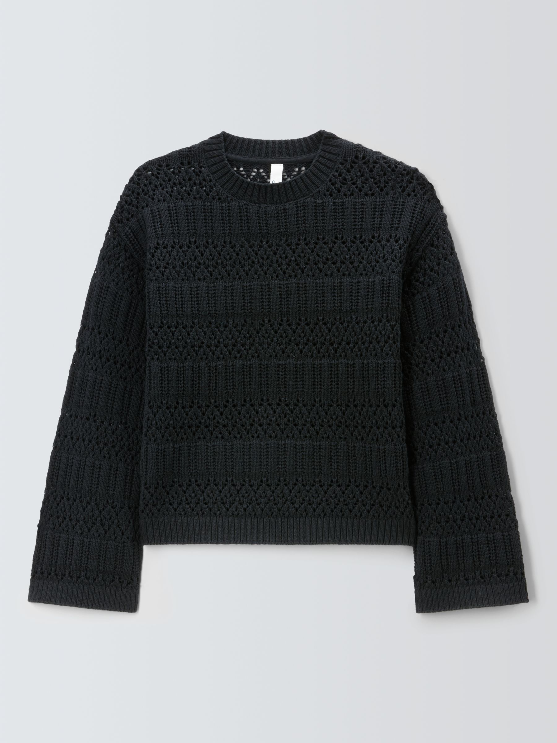 AND/OR Stevie Crochet Jumper, Black, XS