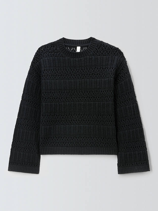 AND/OR Stevie Crochet Jumper, Black