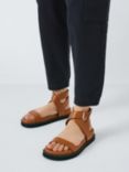 AND/OR Lavender Leather Chunky Footbed Sandals, Brown