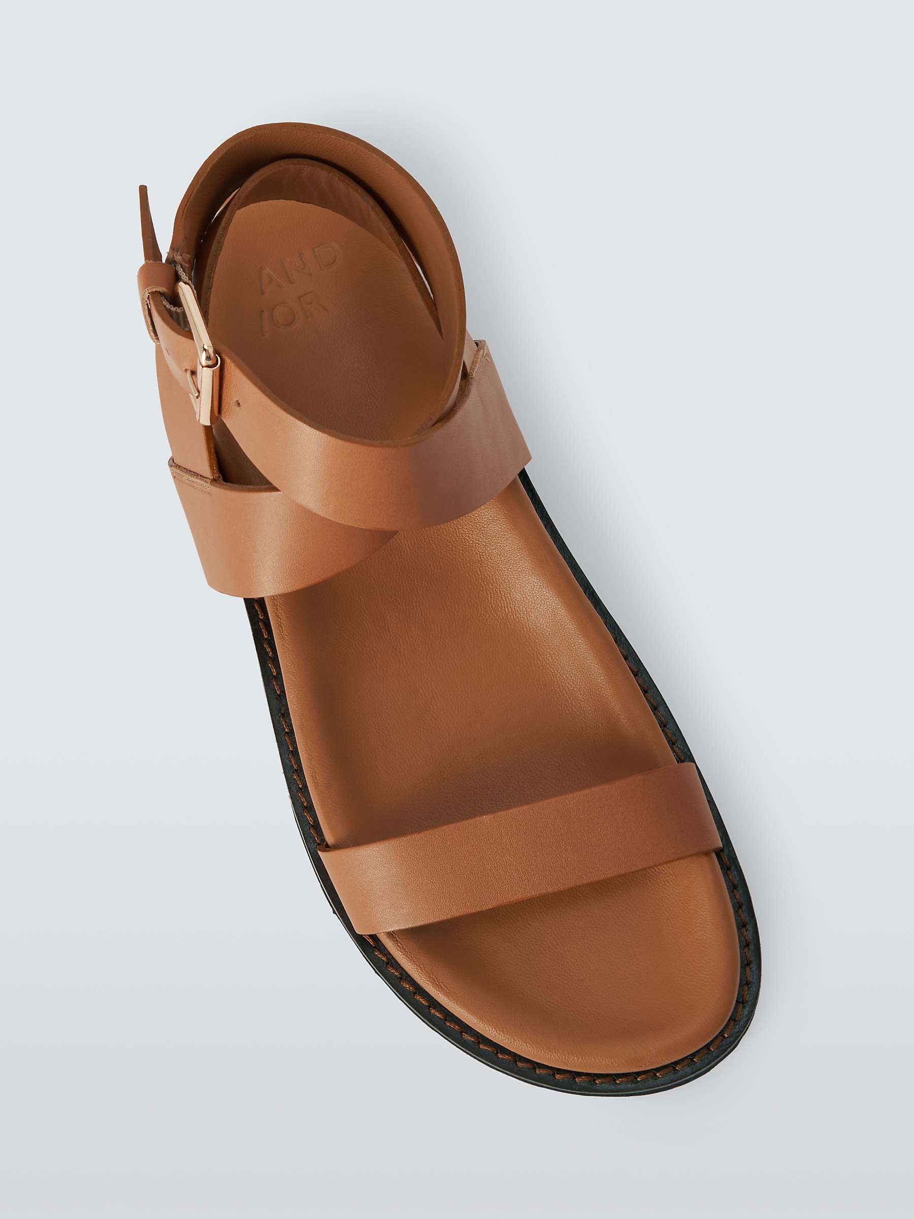 Buy AND/OR Lavender Leather Chunky Footbed Sandals Online at johnlewis.com
