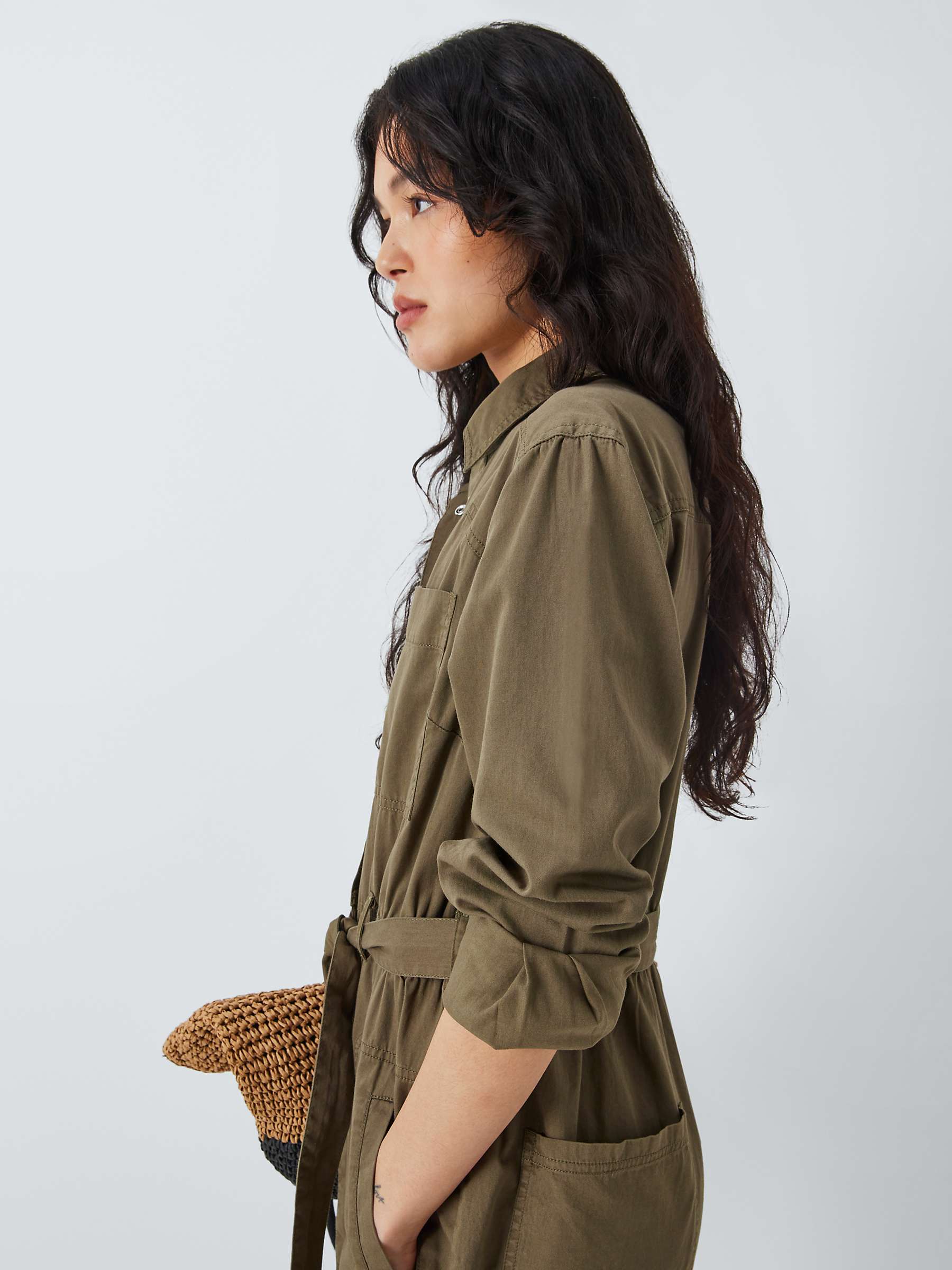 Buy AND/OR Bethany Utility Jumpsuit, Khaki Online at johnlewis.com