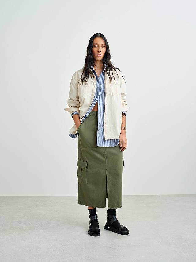 AND/OR Indiana Cotton Utility Shirt, Stone