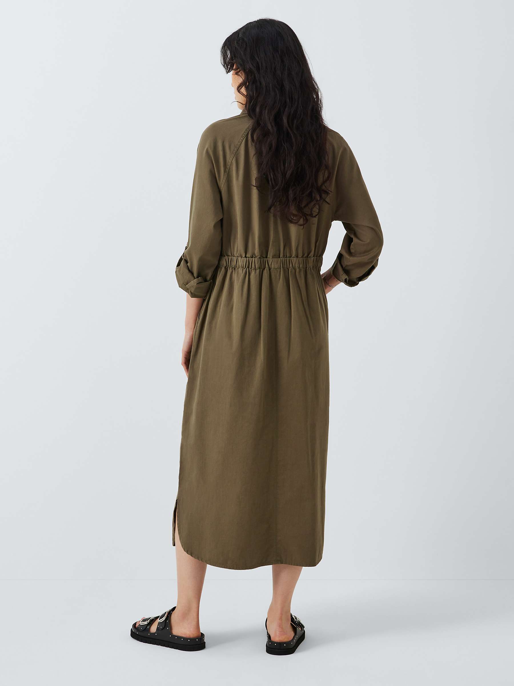 Buy AND/OR Jucinda Utility Shirt Dress, Khaki Online at johnlewis.com