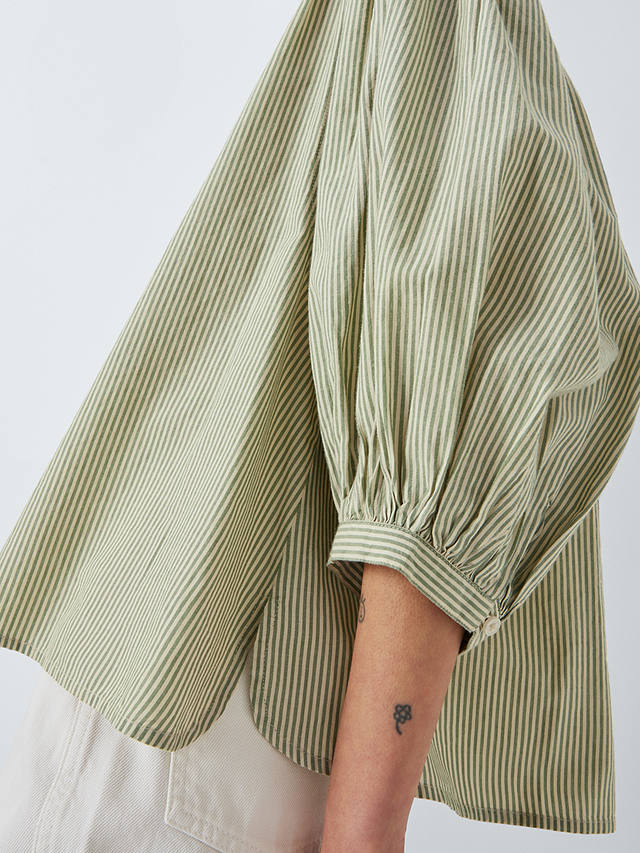 AND/OR Kate Stripe Blouse, Green