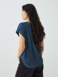 AND/OR Cecile V-Neck T-Shirt, Denim Blue Marl