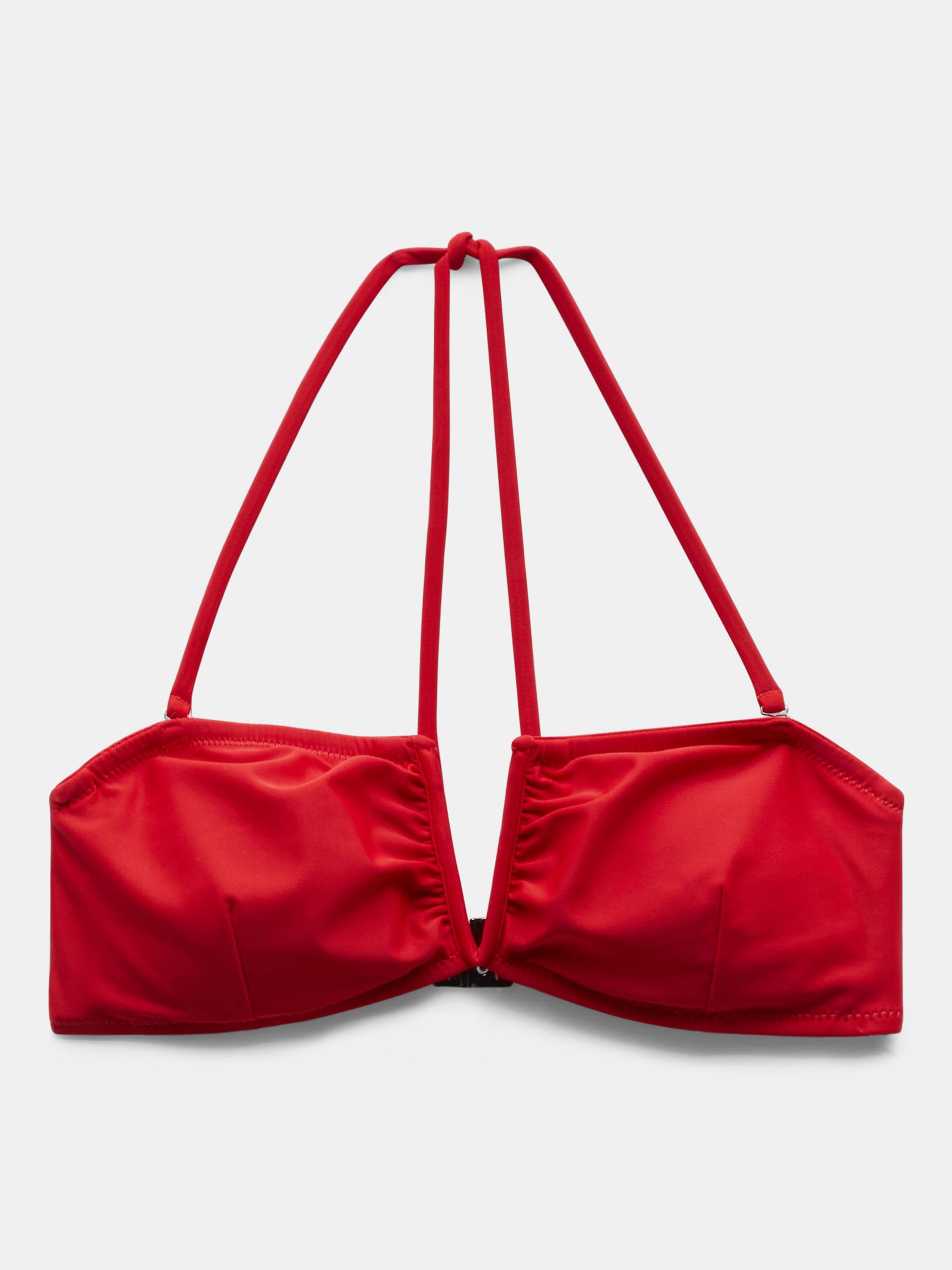 HUSH Billie Bandeau Bikini Top, Redcoat, 4