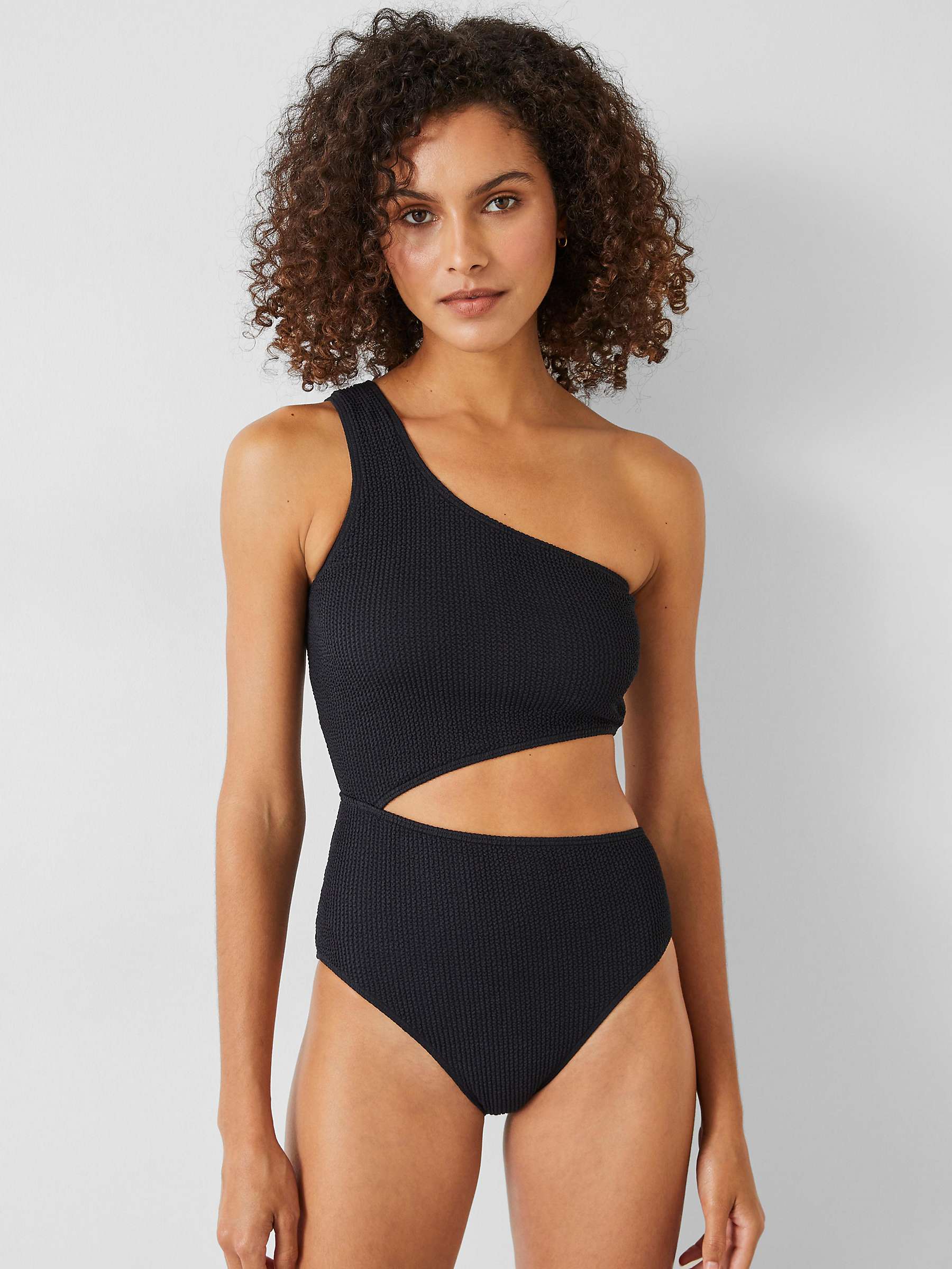 Buy HUSH Clare Cut Out Swimsuit, Black Online at johnlewis.com
