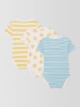 John Lewis ANYDAY Baby Printed Bodysuit, Pack of 3, Multi, Multi