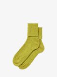 Brora Donegal Cashmere Blend Socks, Chartreuse