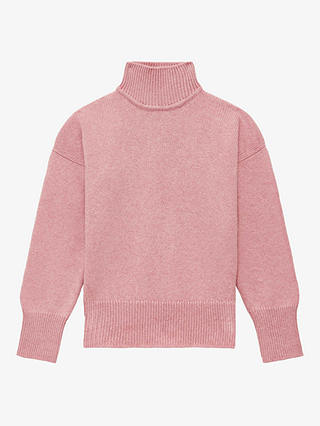 Brora Cashmere Luxe Knit Funnel Neck Jumper, Shell