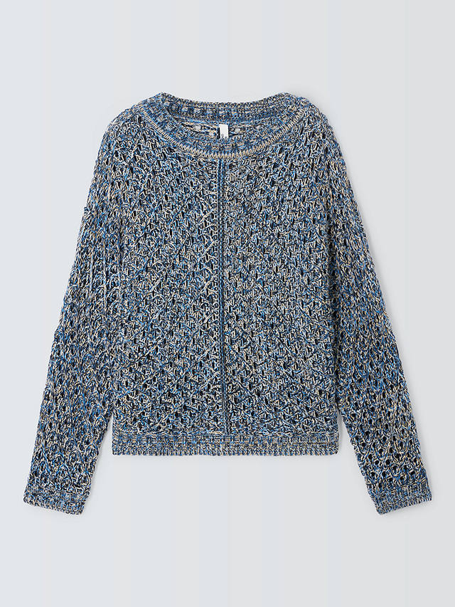 AND/OR Naomi Diamond Knit Jumper, Blue