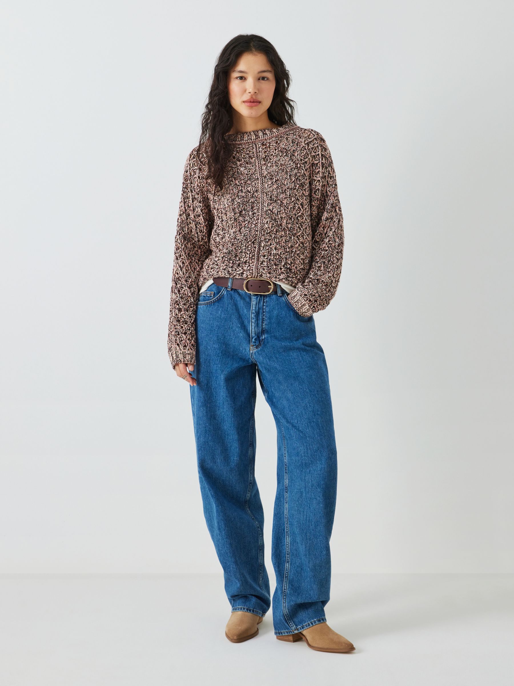 Buy AND/OR Naomi Diamond Knit Jumper Online at johnlewis.com