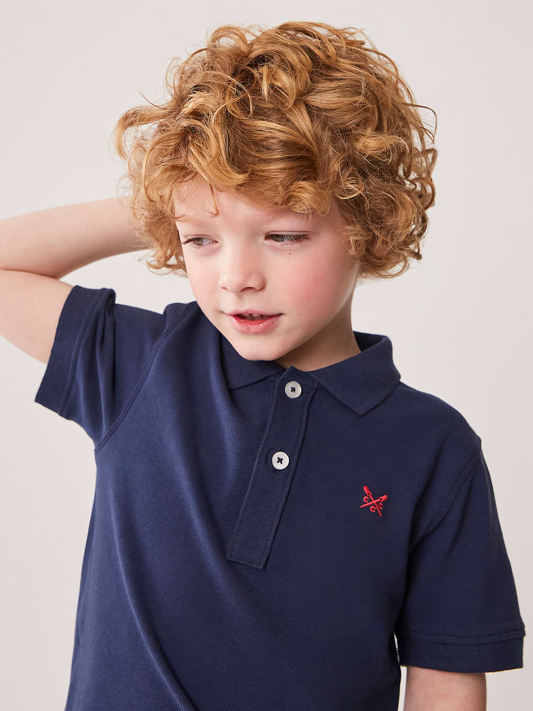 Buy Crew Clothing Kids' Polo Shirt, Navy Online at johnlewis.com