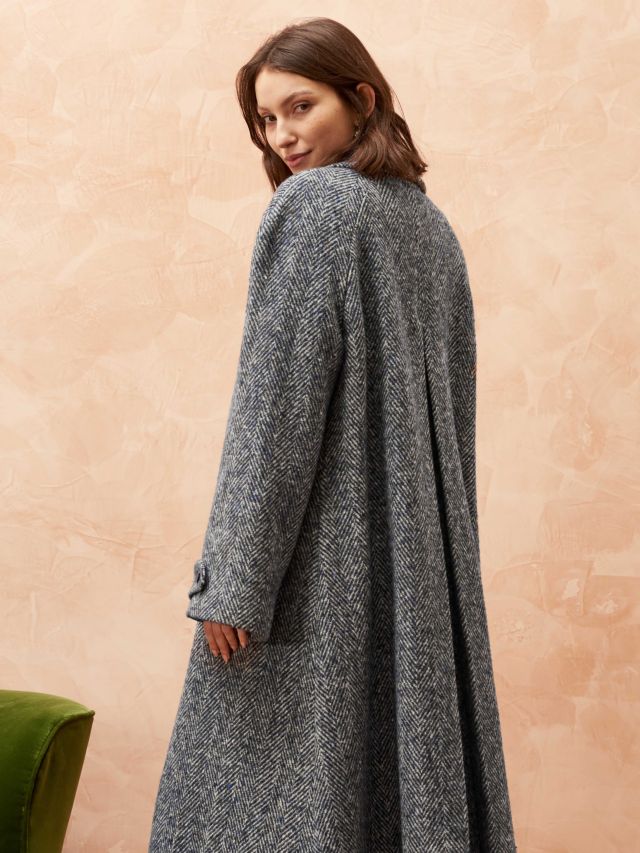 Long wool swing on sale coat