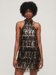 Superdry Halter A-Line Dress, Deco Fringe Sequin