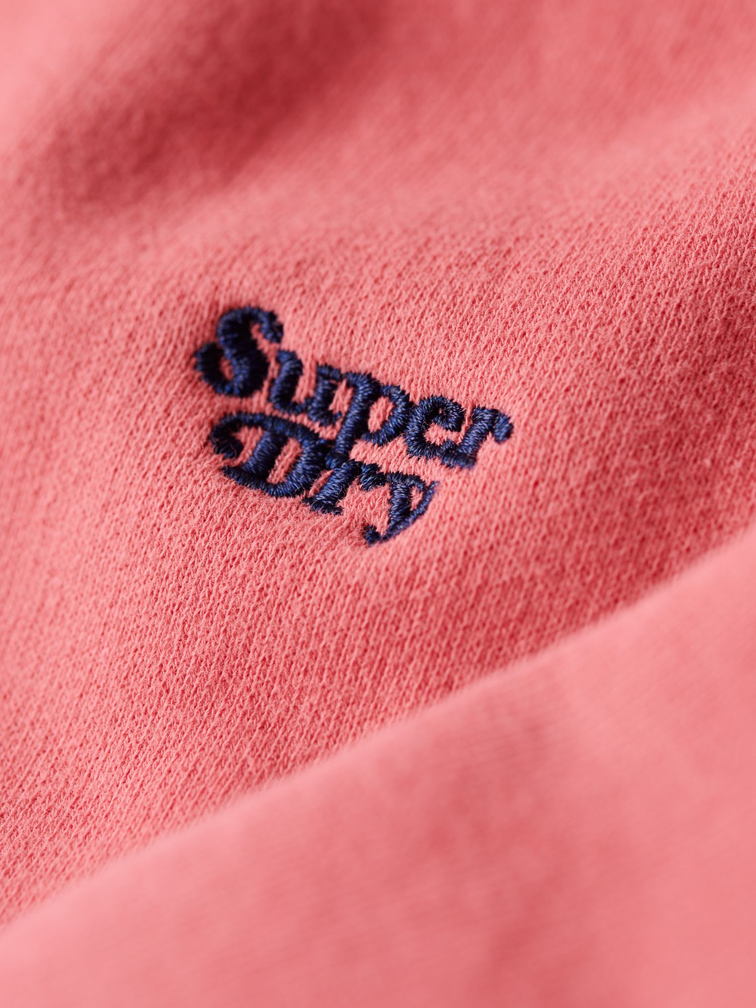 Superdry Essential Borg Lined Zip Hoodie, Camping Pink at John Lewis ...