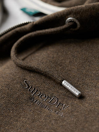 Superdry Essential Logo Zip Hoodie, Chocolate