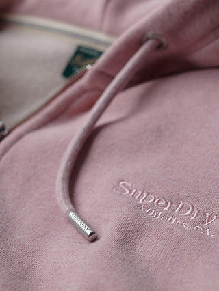 Superdry Essential Logo Zip Hoodie, La Soft Pink Marl