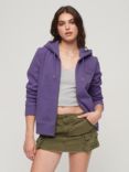 Superdry Essential Logo Zip Hoodie, Bright Purple Marl