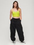 Superdry Ruched Mesh Crop Corset Top