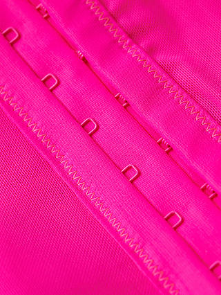 Superdry Ruched Mesh Crop Corset Top, Pink Glow