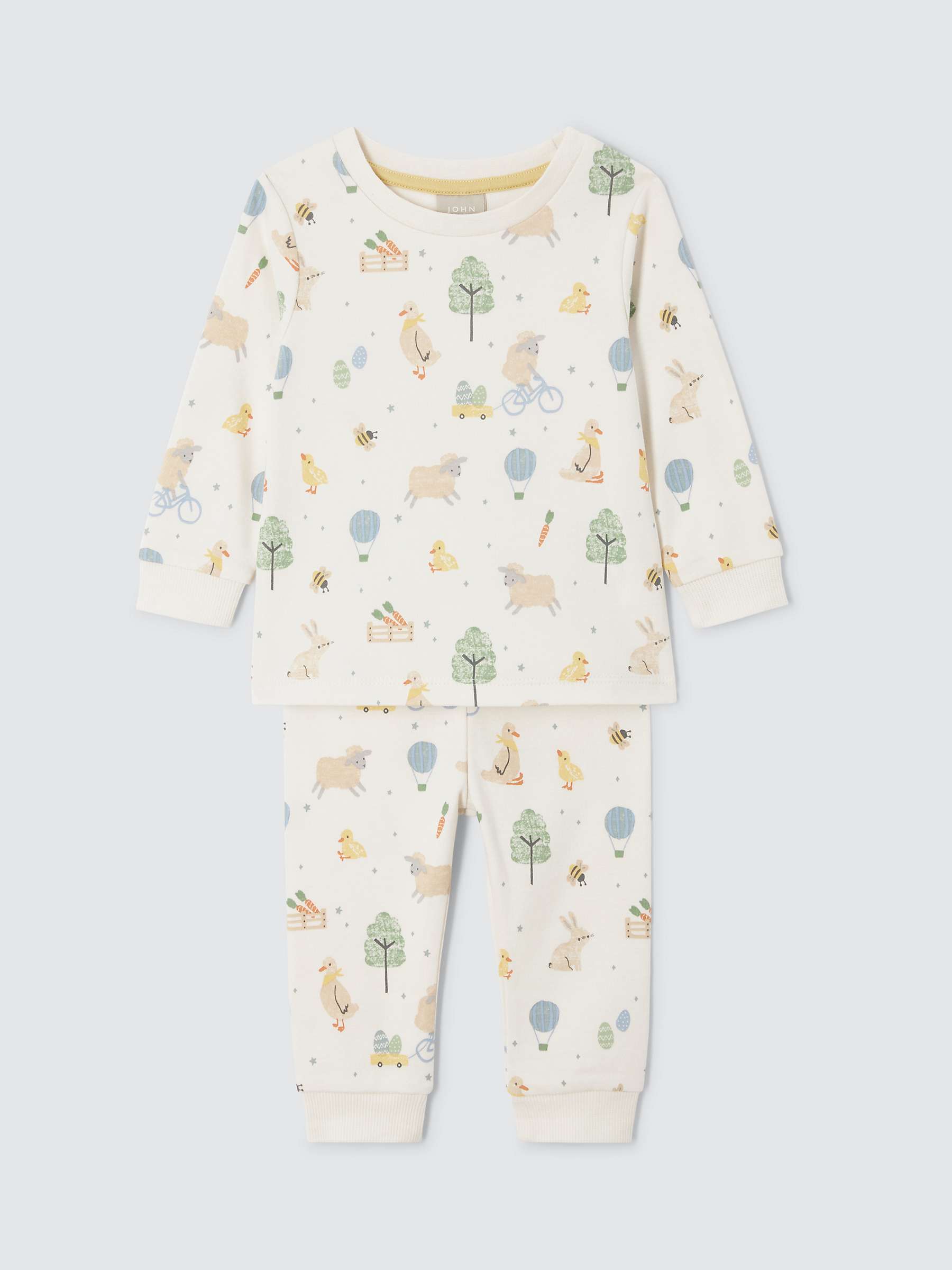 Buy John Lewis Baby Easter Print Pyjamas, Neutrals Online at johnlewis.com