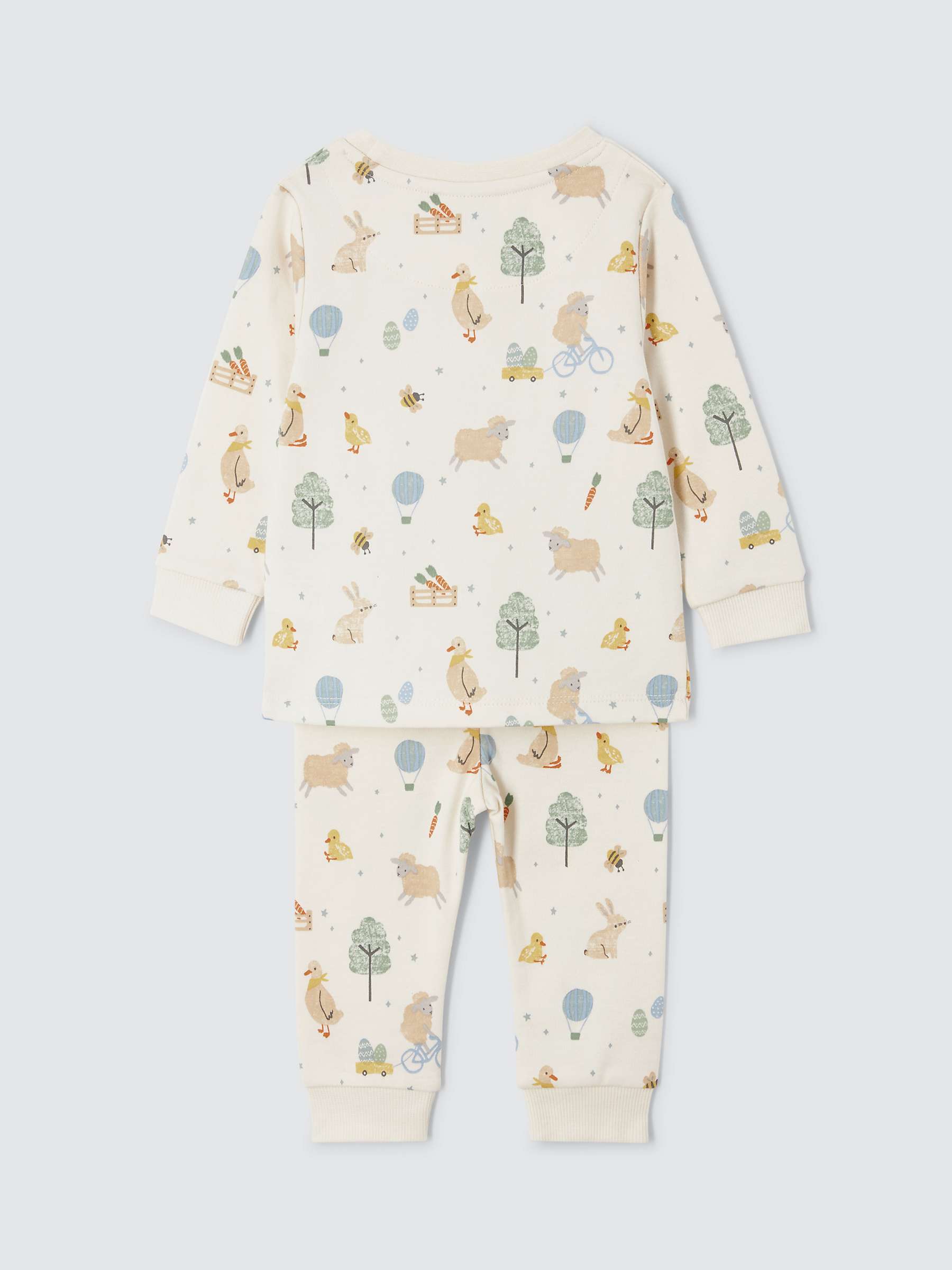 Buy John Lewis Baby Easter Print Pyjamas, Neutrals Online at johnlewis.com