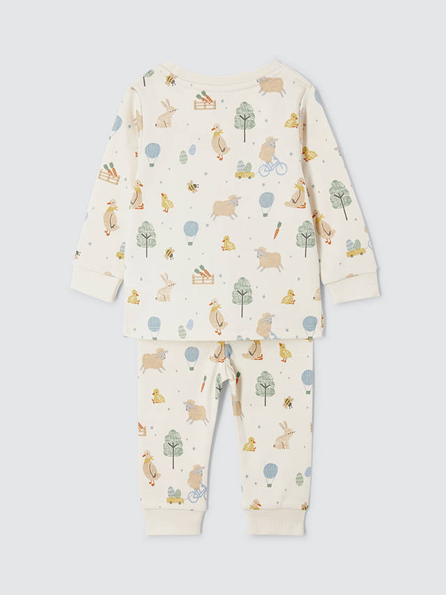 John Lewis Baby Easter Print Pyjamas, Neutrals