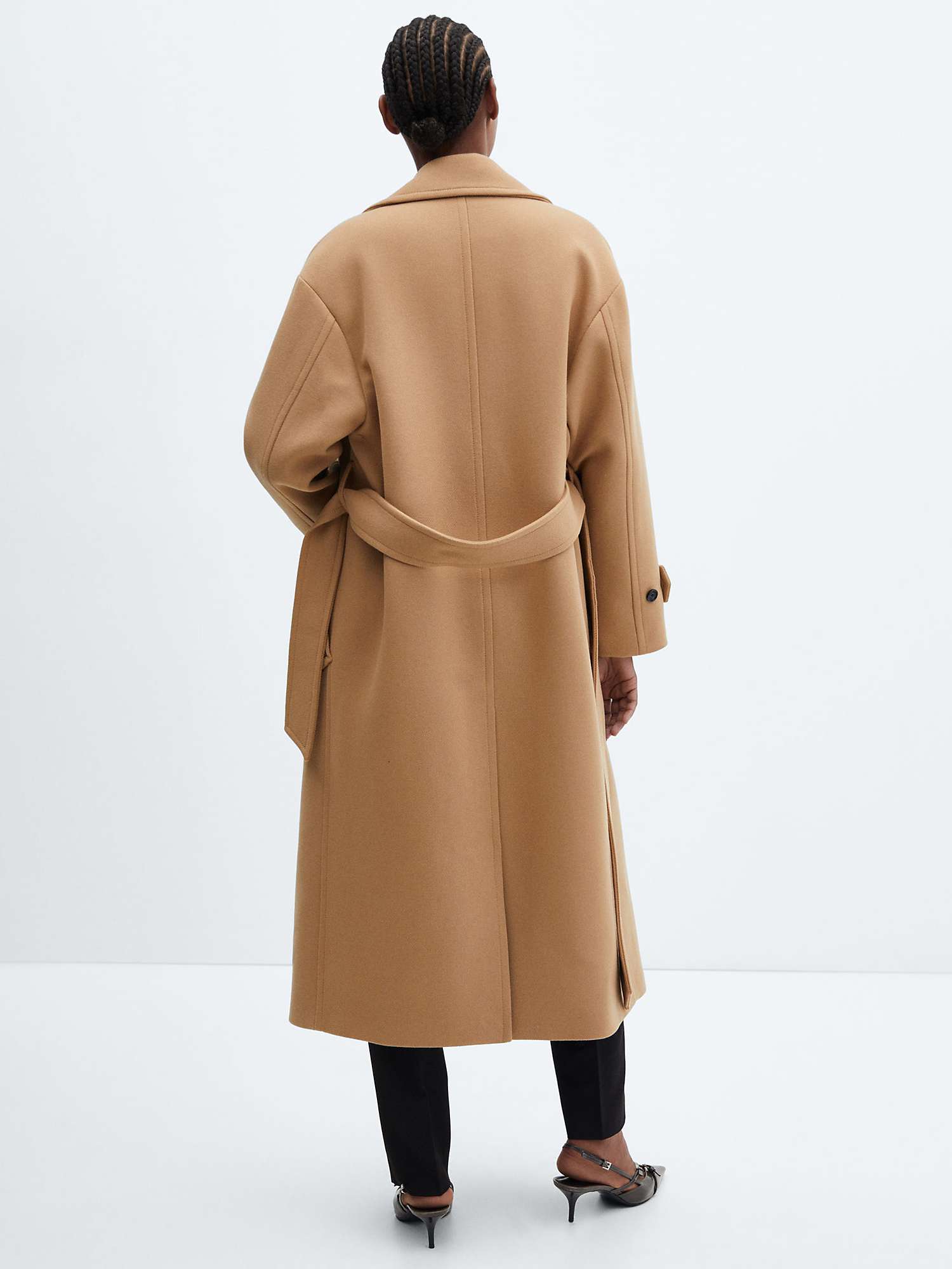 Buy Mango Traviata Wool Blend Belted Coat, Camel Online at johnlewis.com