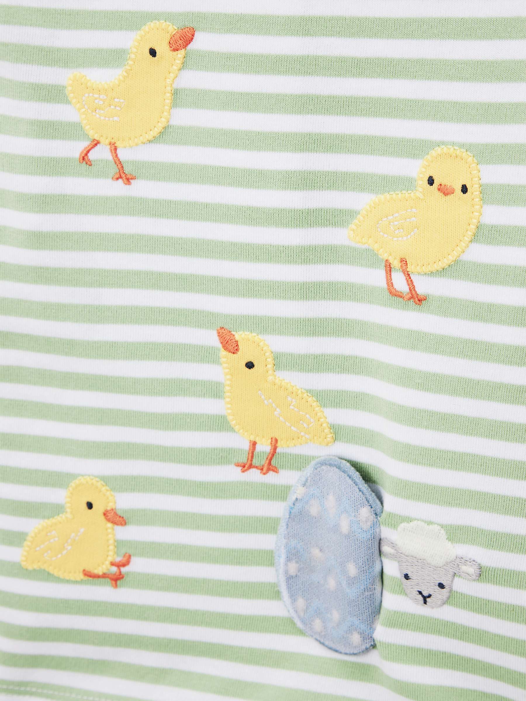 Buy John Lewis Baby Cotton Applique Chick Long Sleeve Top, Multi Online at johnlewis.com