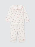 John Lewis Baby Spring Floral Print Pyjamas, White