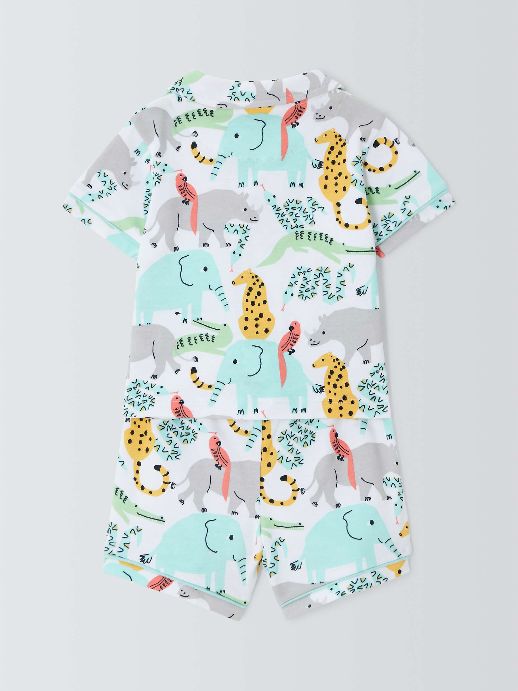 Buy John Lewis Baby Safari Jersey Pyjamas, Multi Online at johnlewis.com